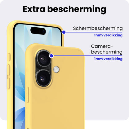 iPhone 17 Hoesje Siliconen Backcover Lichtgewicht - Geel