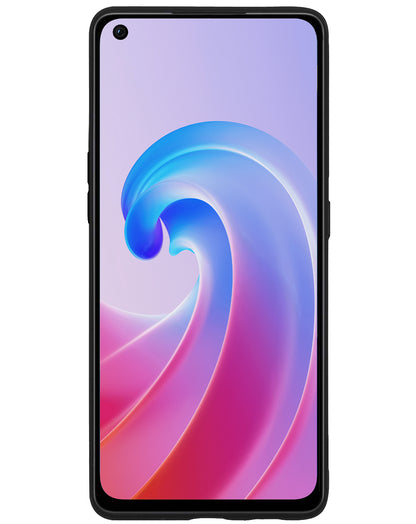 OPPO A76 Hoesje Siliconen Backcover Lichtgewicht - Zwart