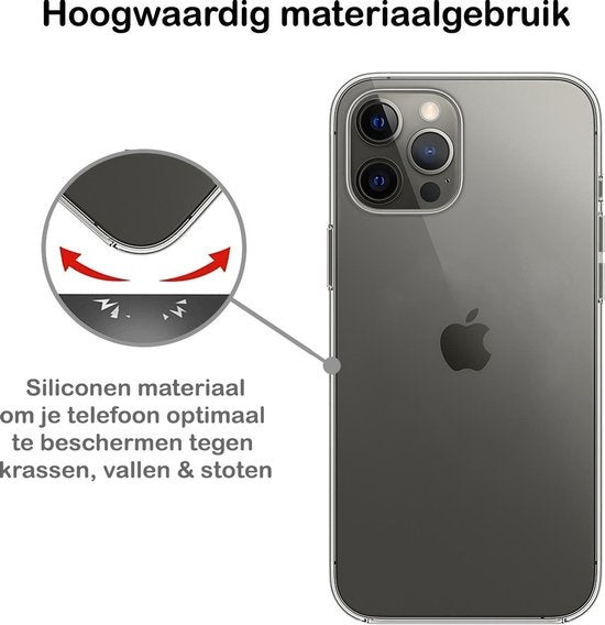 iPhone 12 Pro Max Hoesje Siliconen - Transparant