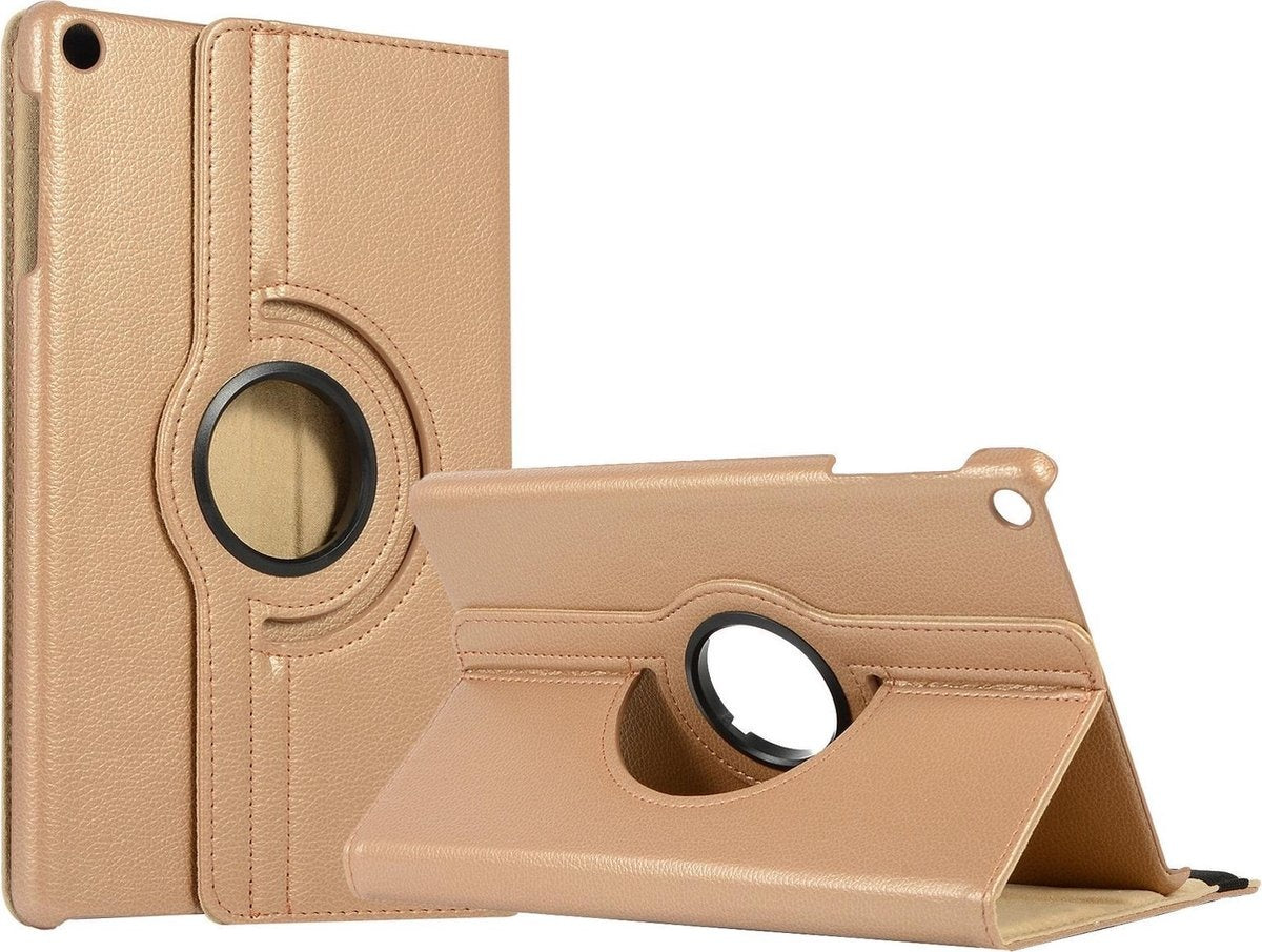 Samsung Galaxy Tab A 10.1 2019 Hoesje 360ðð Draaibare Book Case Kunstleer - Goud