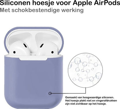 AirPods 1 Hoesje Siliconen Lichtgewicht - Lila