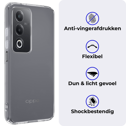 OPPO A80 Hoesje Siliconen Backcover Lichtgewicht - Transparant