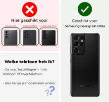 Samsung S21 Ultra Hoesje Bookcase Cover Uitneembaar - Wit
