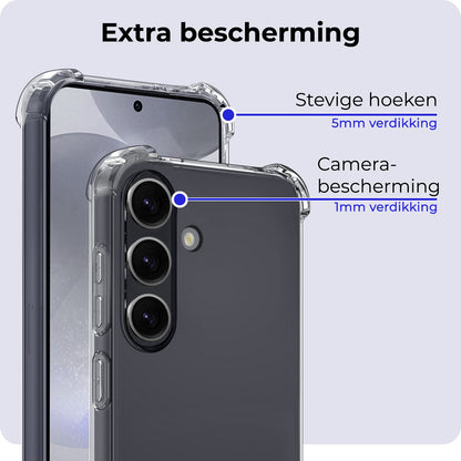 Samsung S24 Plus Hoesje Shockproof Backcover Siliconen - Transparant