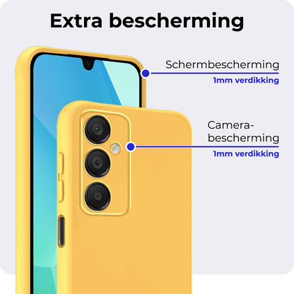 Samsung A16 Hoesje Siliconen Backcover Lichtgewicht - Geel