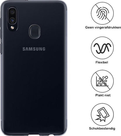 Samsung A20 Hoesje Siliconen - Transparant