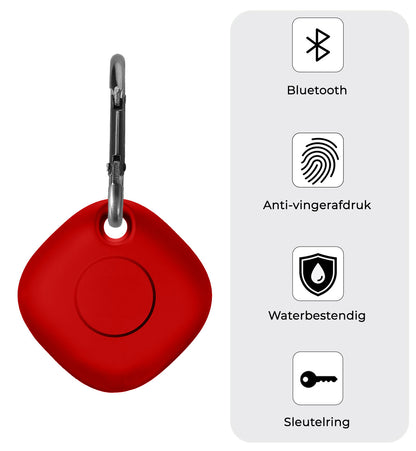 Samsung SmartTag+ Hoesje Siliconen Full Cover Lichtgewicht - Rood