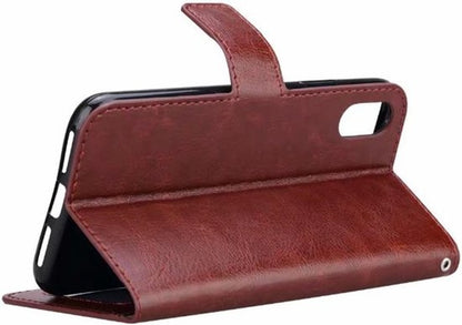 iPhone XR Hoesje Bookcase Cover met Kaarthouder - Bruin