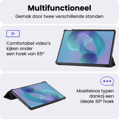 Lenovo Idea Tab Pro Trifold Bookcase Hoes - Zwart
