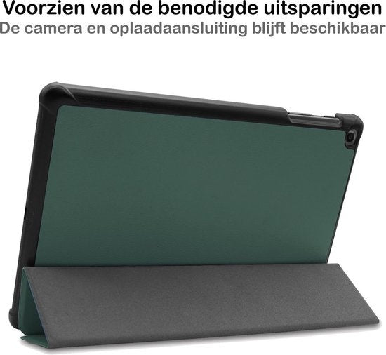 Samsung Galaxy Tab A 10.1 2019 Hoesje Book Case - Donkergroen