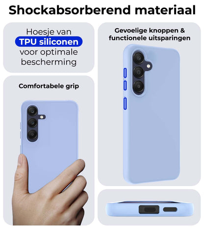 Samsung A25 Hoesje Siliconen Backcover Lichtgewicht - Lichtblauw