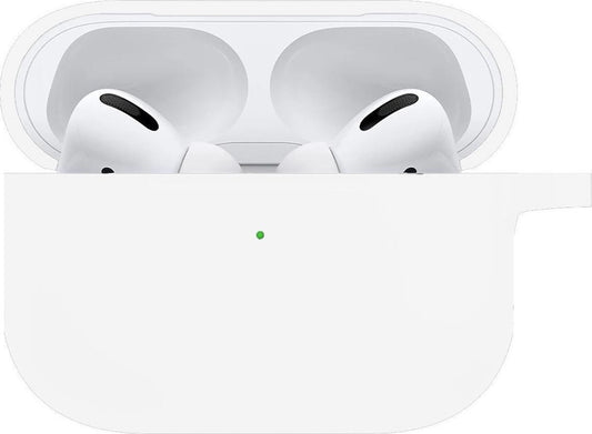 Airpods Pro Hoesje Siliconen met Clip - Wit