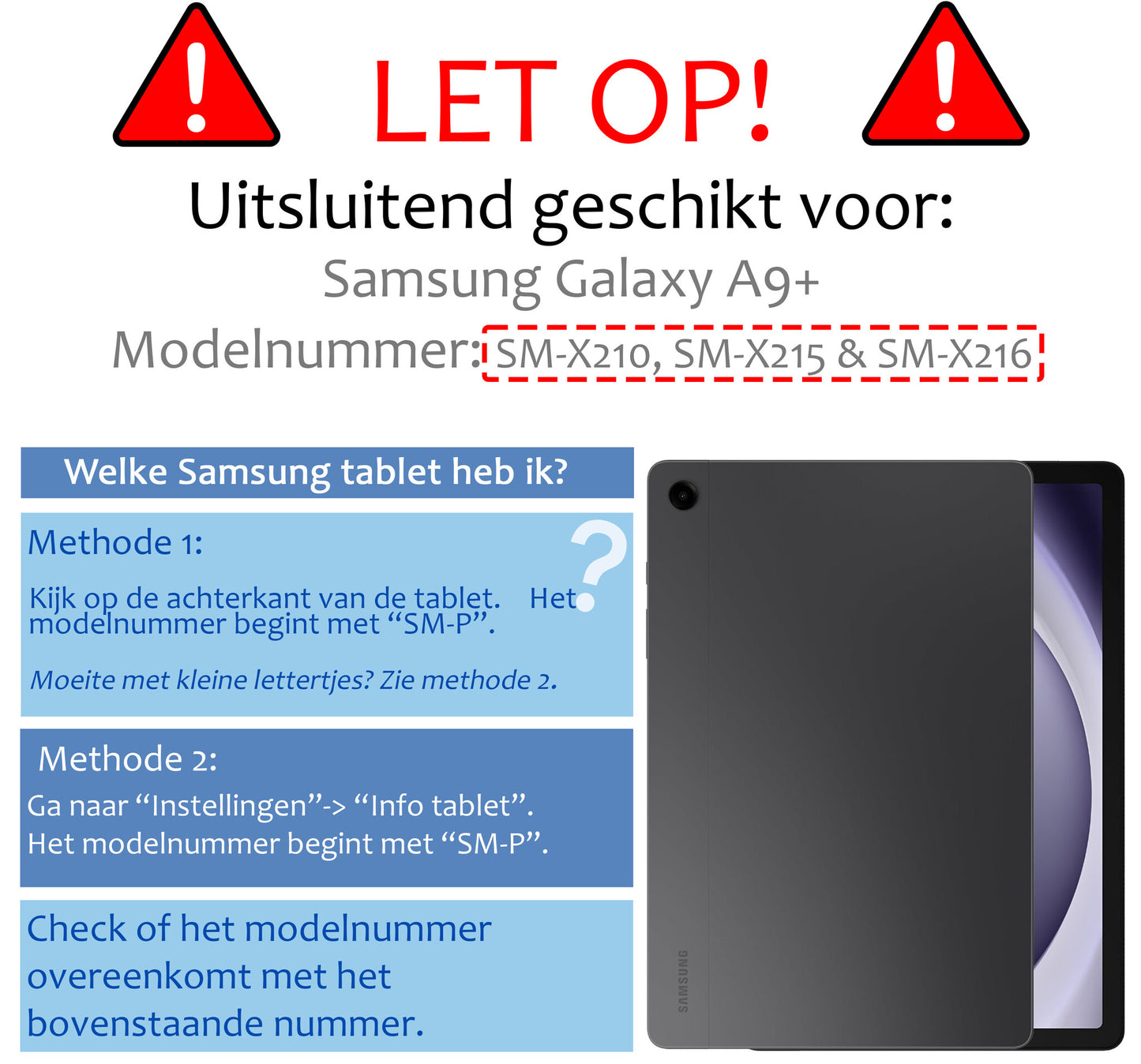 Samsung Galaxy Tab A9 Plus Hoesje Toetsenbord Case Kunstleer - Donkerblauw