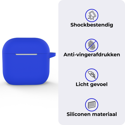 AirPods 4 Hoesje Siliconen Krasbestendig - Blauw