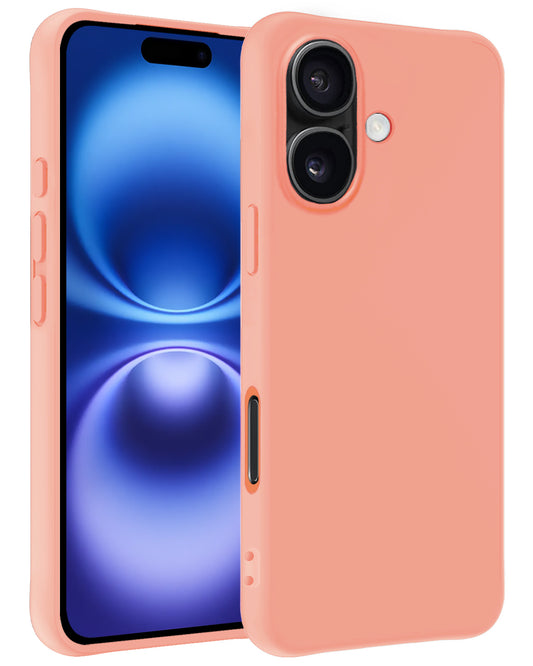 iPhone 16 Plus Hoesje Siliconen - Perzik