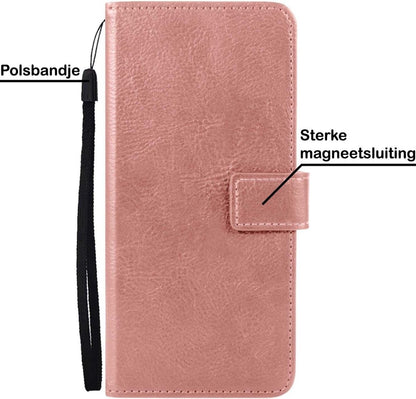 Samsung A52 5G Hoesje Bookcase Cover met Kaarthouder - Rosé goud