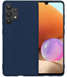 Samsung A32 4G Hoesje Siliconen Backcover Lichtgewicht - Donkerblauw