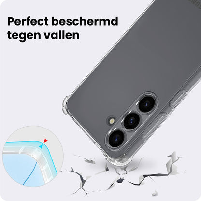 Samsung S25 Hoesje Shockproof Backcover Siliconen - Transparant