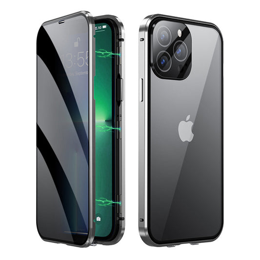 iPhone XR Hoesje met Ingebouwde Screen Protector - Zilver