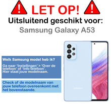 Samsung A53 Hoesje Bookcase Cover met Kaarthouder - Zwart