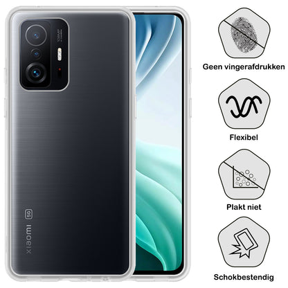 Xiaomi 11T Hoesje Siliconen Backcover Lichtgewicht - Transparant