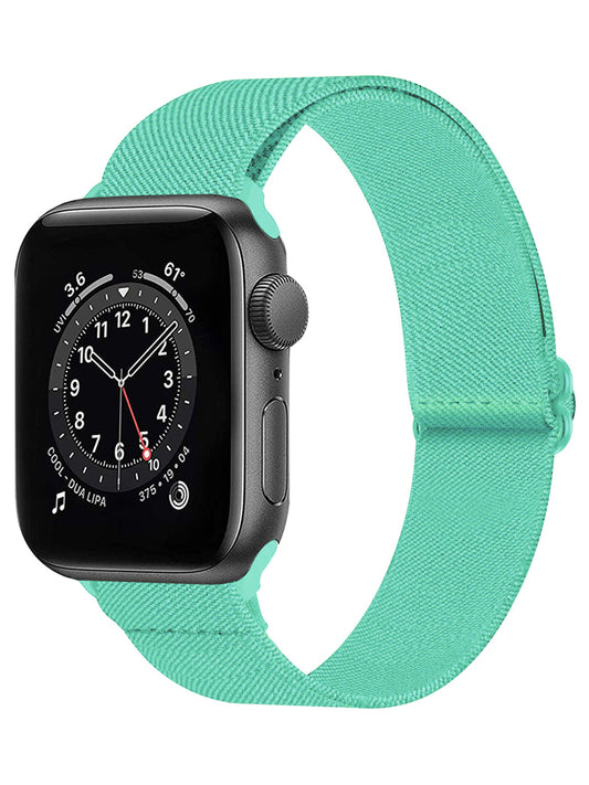 Bandje Geschikt Voor Apple Watch Bandje 42/44/45 mm Nylon Polsband Met Gesp - Horloge Bandje Geschikt Voor Apple Watch 1-8 / SE - 42/44/45 mm Bandje Stof - Mint