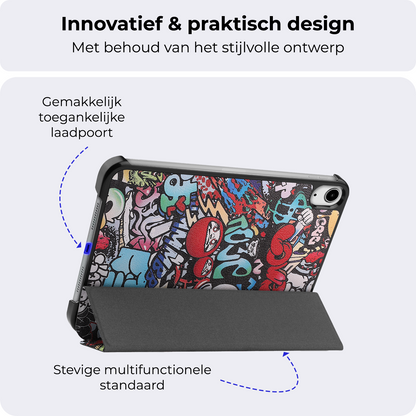 iPad Mini 7 Trifold Bookcase Hoes - Graffity