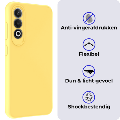 OnePlus Nord CE 4 Hoesje Siliconen Backcover Lichtgewicht - Geel