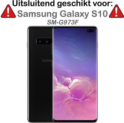 Samsung S10 Hoesje Book Case Kunstleer - Lichtroze