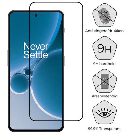 OnePlus Nord 3 Screenprotector Full Cover Tempered Glass