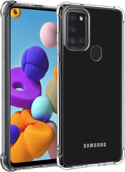 Samsung A21s Hoesje Shockproof Backcover Siliconen - Transparant