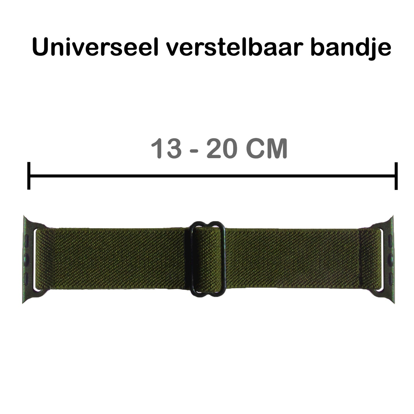 Horloge Bandje Geschikt Voor Apple Watch 1-8 / SE - 38/40/41 mm Bandje Stof - Donkergroen