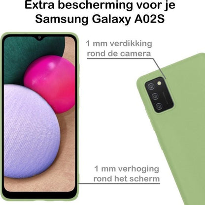 Samsung A02s Hoesje Siliconen Backcover Lichtgewicht - Groen
