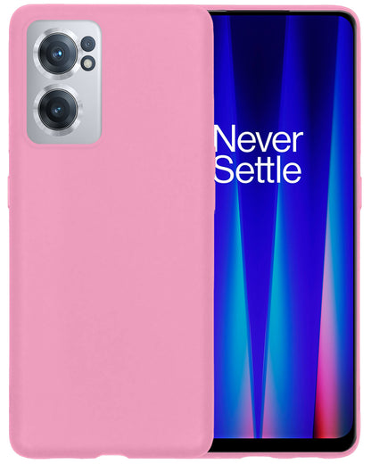 OnePlus Nord CE 2 Hoesje Siliconen Backcover Lichtgewicht - Lichtroze