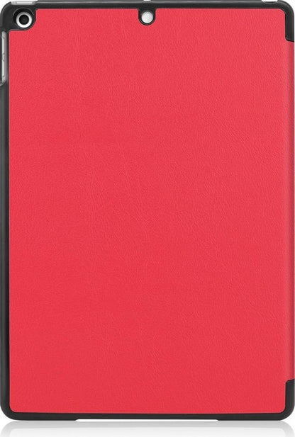 iPad 10.2 2019 Trifold Bookcase Hoes - Rood