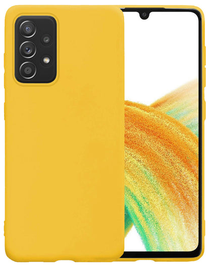 Samsung A33 Hoesje Siliconen Backcover Lichtgewicht - Geel