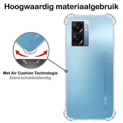 OPPO A77 Hoesje Shockproof Backcover Siliconen - Transparant