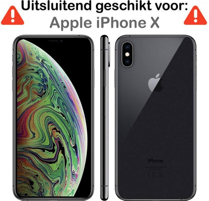 iPhone X Hoesje met Pasjeshouder Siliconen - Transparant