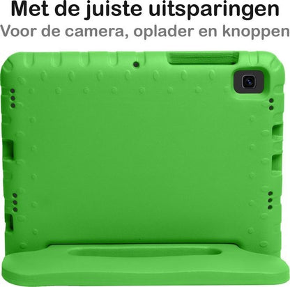 Samsung Galaxy Tab A7 Hoesje Kids Cover Bumper - Groen