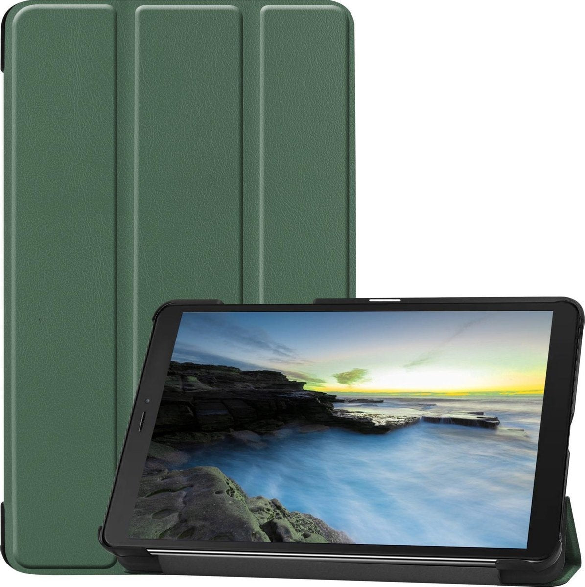 Samsung Galaxy Tab A 8.0 (2019) Hoesje Book Case - Donkergroen