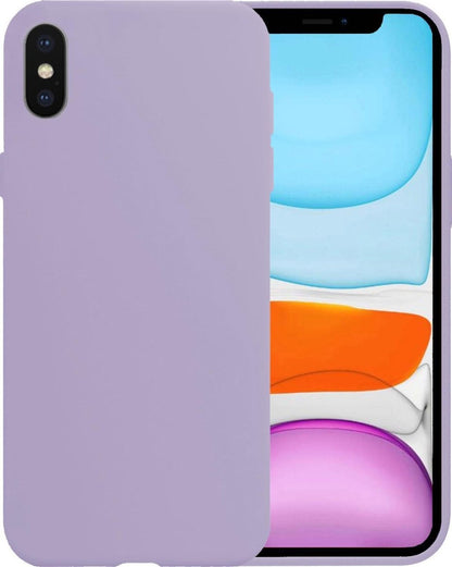 iPhone Xs Hoesje Siliconen Backcover Lichtgewicht - Lila