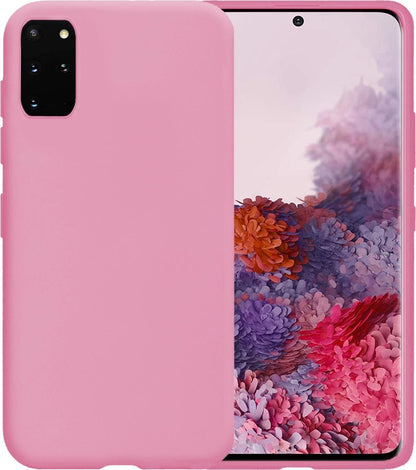 Samsung S20 Plus Hoesje Siliconen Backcover Lichtgewicht - Lichtroze
