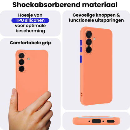Samsung A26 Hoesje Siliconen Backcover Lichtgewicht - Perzik