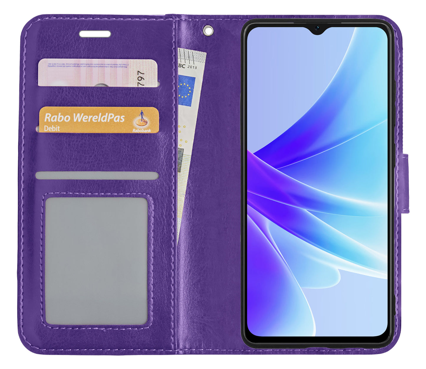 OPPO A57 Hoesje Book Case Kunstleer - Paars