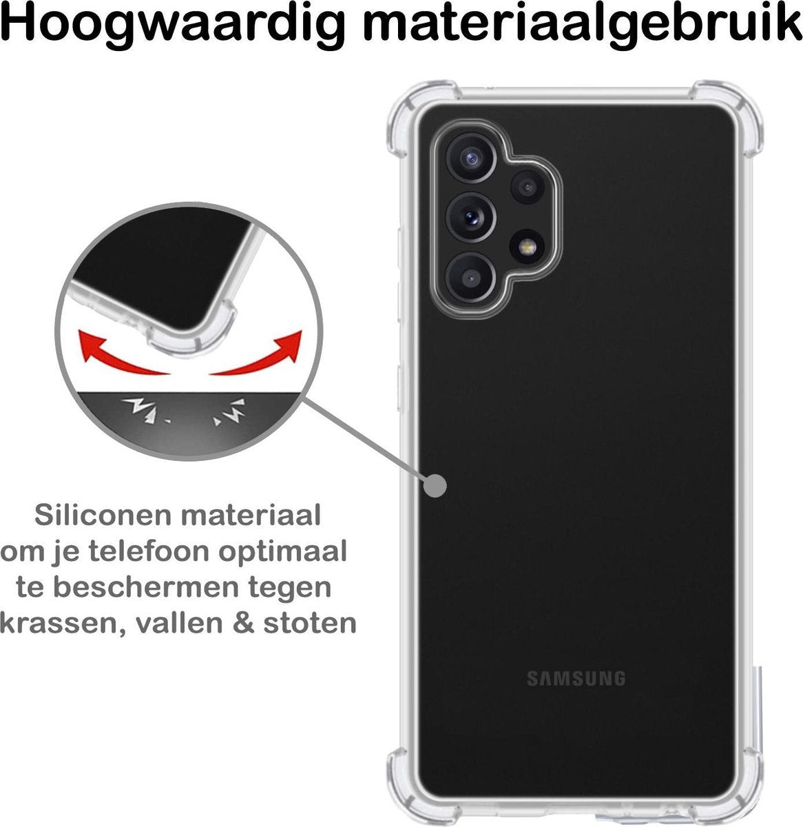 Samsung A32 4G Hoesje Shock Proof Siliconen - Transparant