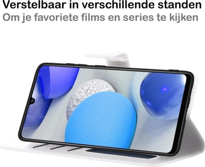 Samsung A42 Hoesje Bookcase Cover met Kaarthouder - Wit