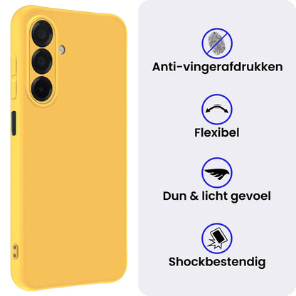 Samsung A26 Hoesje Siliconen Backcover Lichtgewicht - Geel