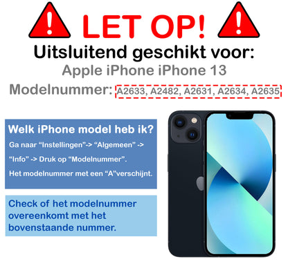 iPhone 13 Mini Hoesje Bookcase Cover Uitneembaar - Donkerroze