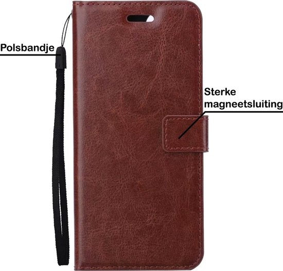 Samsung A12 Hoesje Book Case Kunstleer - Bruin