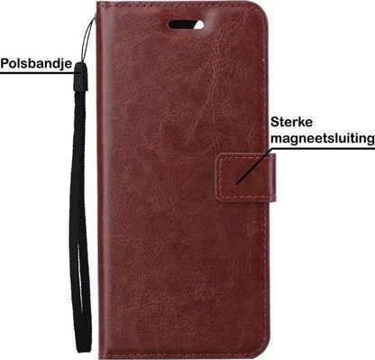 Samsung A12 Hoesje Book Case Kunstleer - Bruin